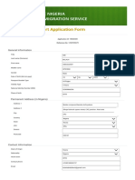 Standard Epassport Application Form: Important Information