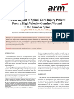 A Case Report of Spinal Cord Injury Patient From A