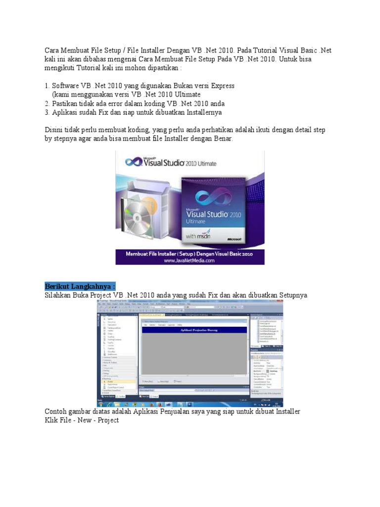 Cara Membuat Setup | PDF