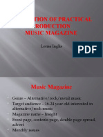 Evaluation of Practical Production Music Magazine: Lorna Inglis