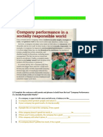 Company Performance in A Socially Responsible World