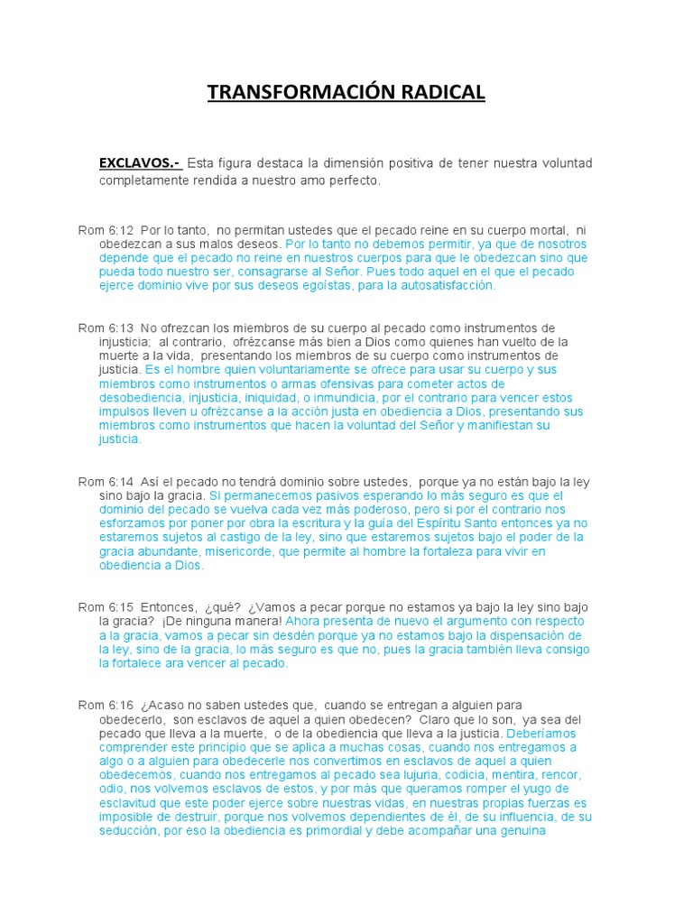 Transformación y Libertad en Cristo | PDF | Pecado | Cristo (título)