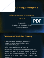 Black-Box Testing Techniques I: Software Testing and Verification