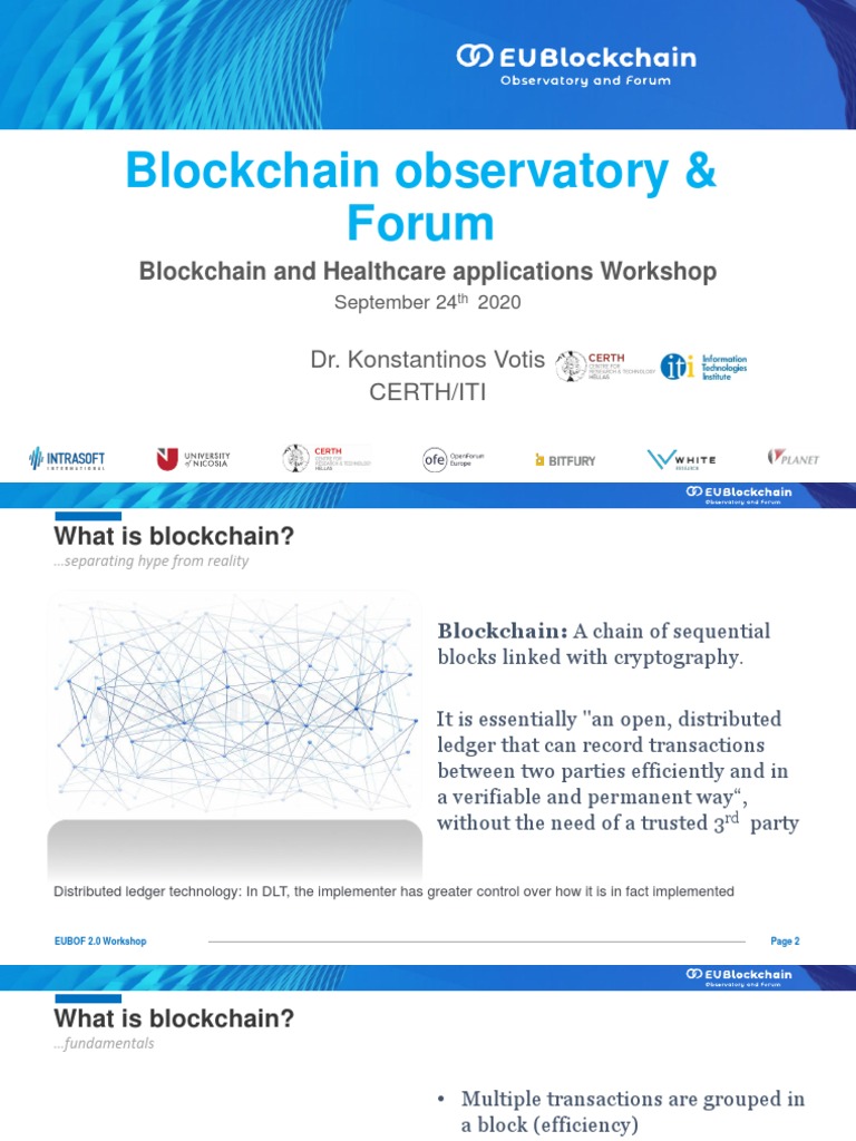 Blockchain in Healthcare Workshop | PDF | Health Care | Healthcare Industry