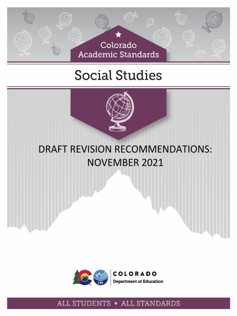 Social Studies Standards Revision PDF Geography Economics