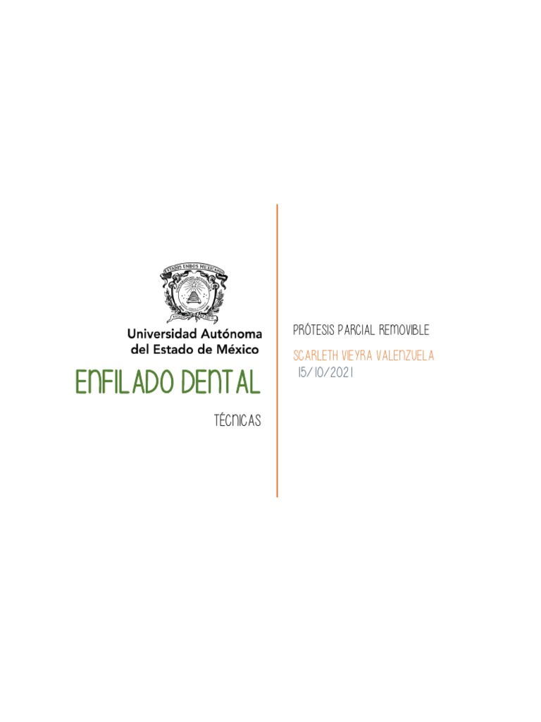 Enfilado dental para prótesis parcial removible: técnicas y ...