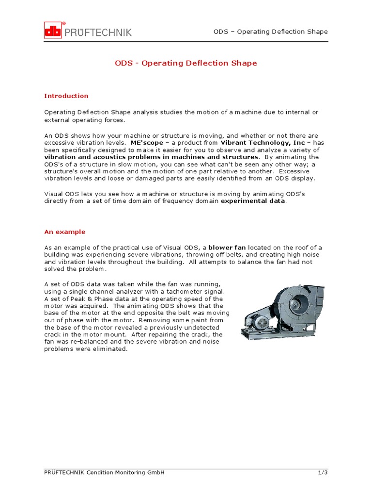 ODS Operating Deflection Shape - Pruftechnik | PDF | Mechanical ...