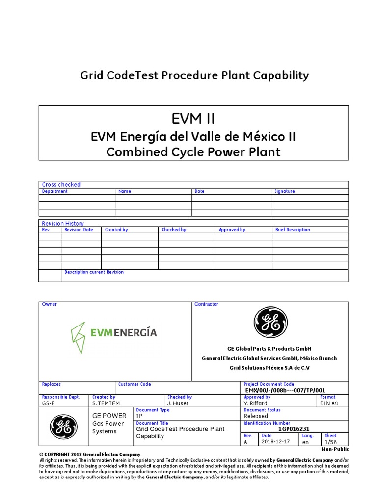 EMX - 00 - 008b - 007 - TP - 001-A - En-Grid CodeTest Procedure Plant ...