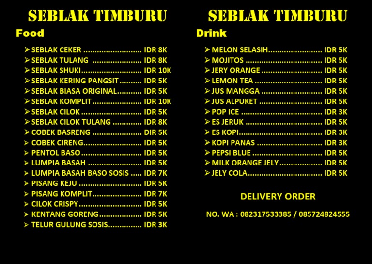 Seblak Tulang Timburu | PDF
