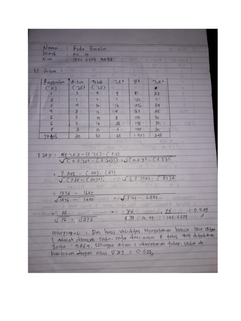 Hasil SPSS PSIKOMETRI | PDF