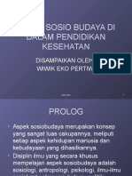 Aspek Sosio Budaya Di Dalam Pendidikan Kesehatan