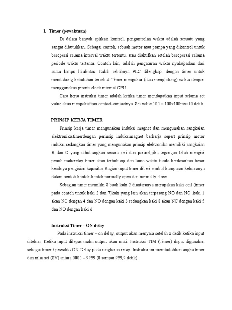 Teori Dasar Timer Dan Counter | PDF