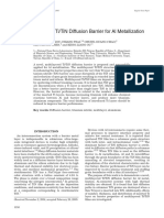 Novel Multilayered Ti/Tin Diffusion Barrier For Al Metallization