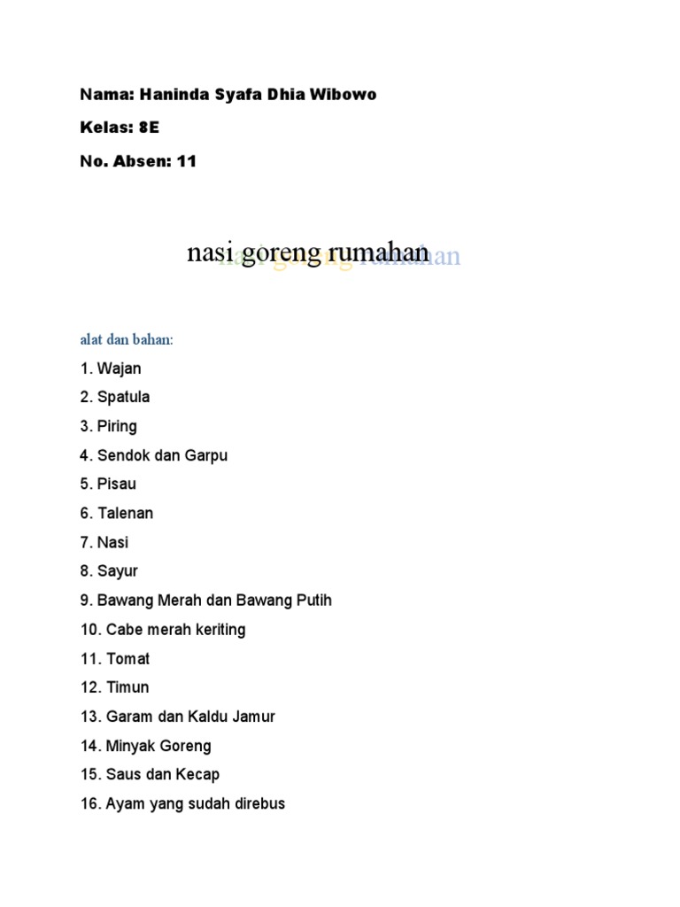 Nasi Goreng Pdf
