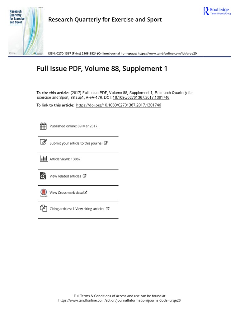 Full Issue PDF Volume 88 Supplement 1 | PDF | Copyright | Physical ...