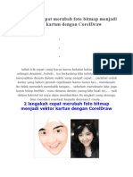 2 Langakah Cepat Merubah Foto Bitmap Menjadi Vektor Kartun Dengan CorelDraw