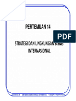 Pertemuan 14: Strategi Dan Lingkungan Bisnis Internasional