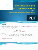 Hermite Cubic Spline Interpolations