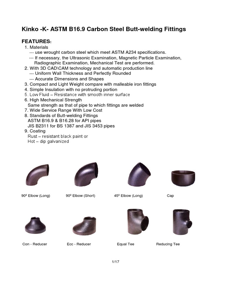 CW & CHW Kinko SGP & API CS SCH40 BW Fitting Catalog Download Free
