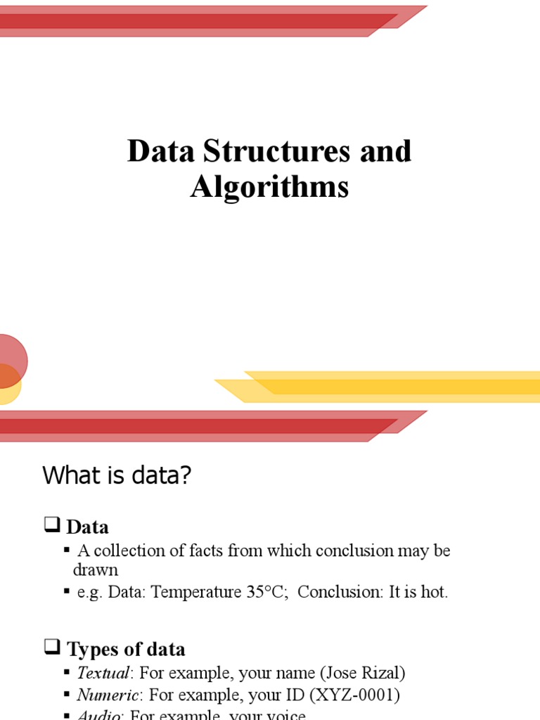 1 Data Structures and Algorithms | PDF | Data Structure | Algorithms