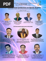 2 International Conference On Sports Science: Distinguished Resource Speakers