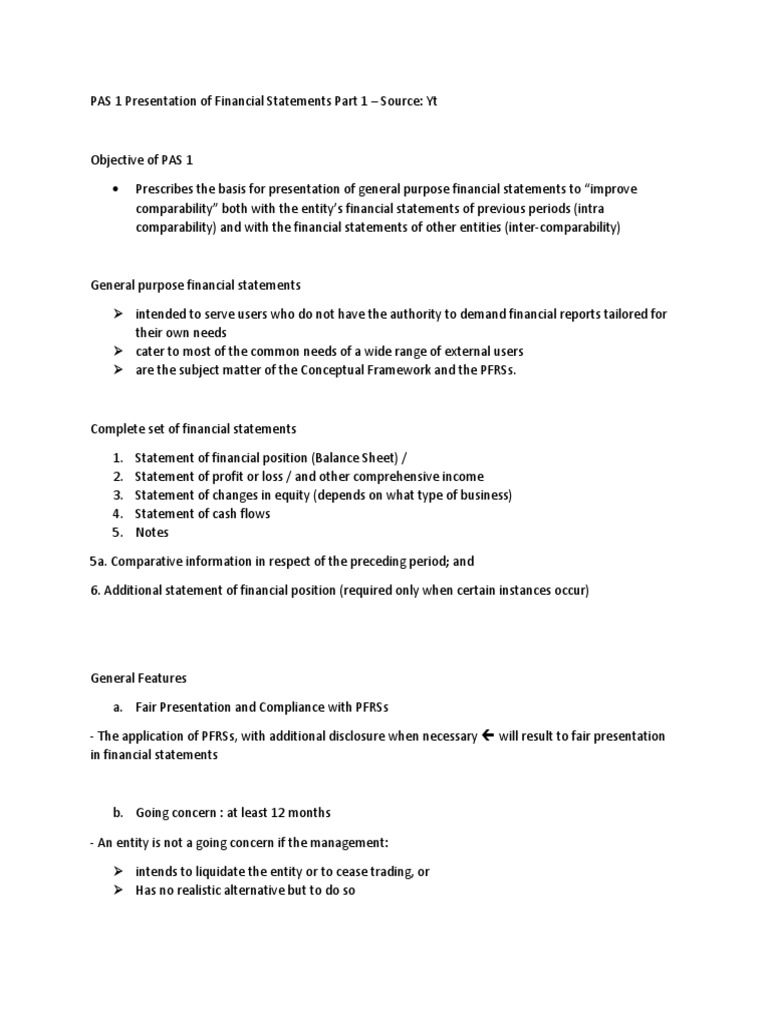 12 PAS 1 Presentation of Financial Statements Part 1 | PDF | Financial ...