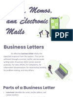 Letter, Memos, and Electronic Mails