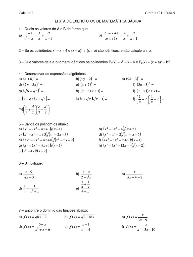 X B X A X X X X Calculo I Cinthia C L Caliari Teaching Mathematics Mathematical Analysis