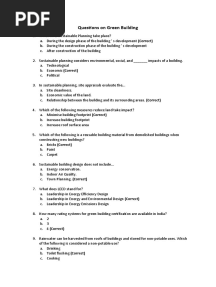 Questions On Green Building