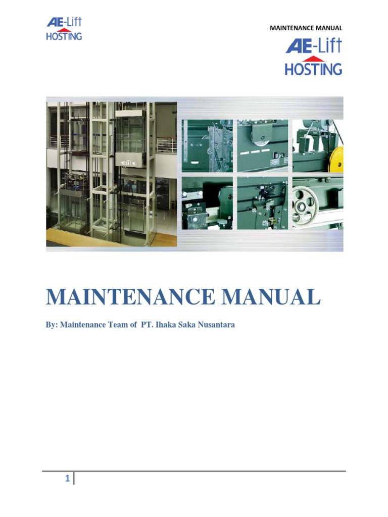 Manual Pemeliharaan Lift AE | PDF | Teknologi & Rekayasa