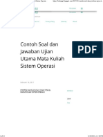 Contoh Soal Dan Jawaban Ujian Utama Mata Kuliah Sistem Operasi