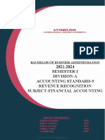 2021-2024 Semester-I Division-A Accounting Standard-9 Revenue Recognition Subject:Financial Accounting