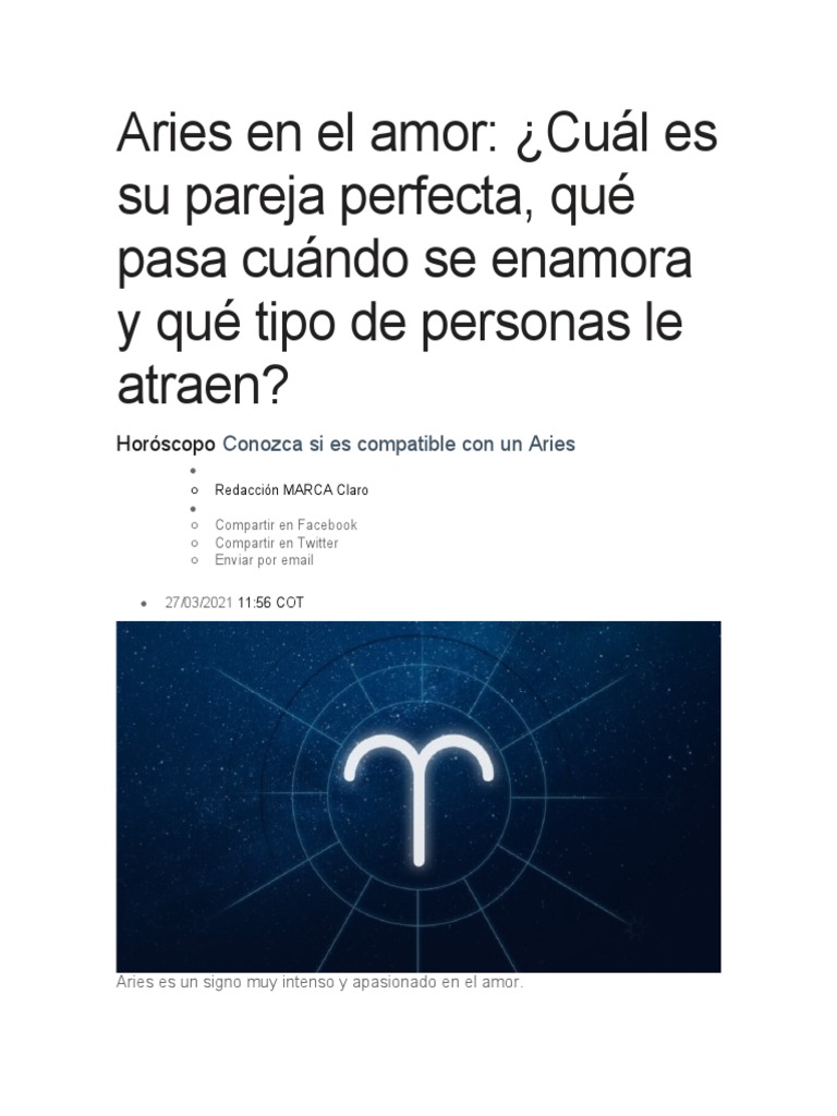 Horoscopo De Aries En El Amor – Horóscopo mensual Aries: ¿Qué le depara ...