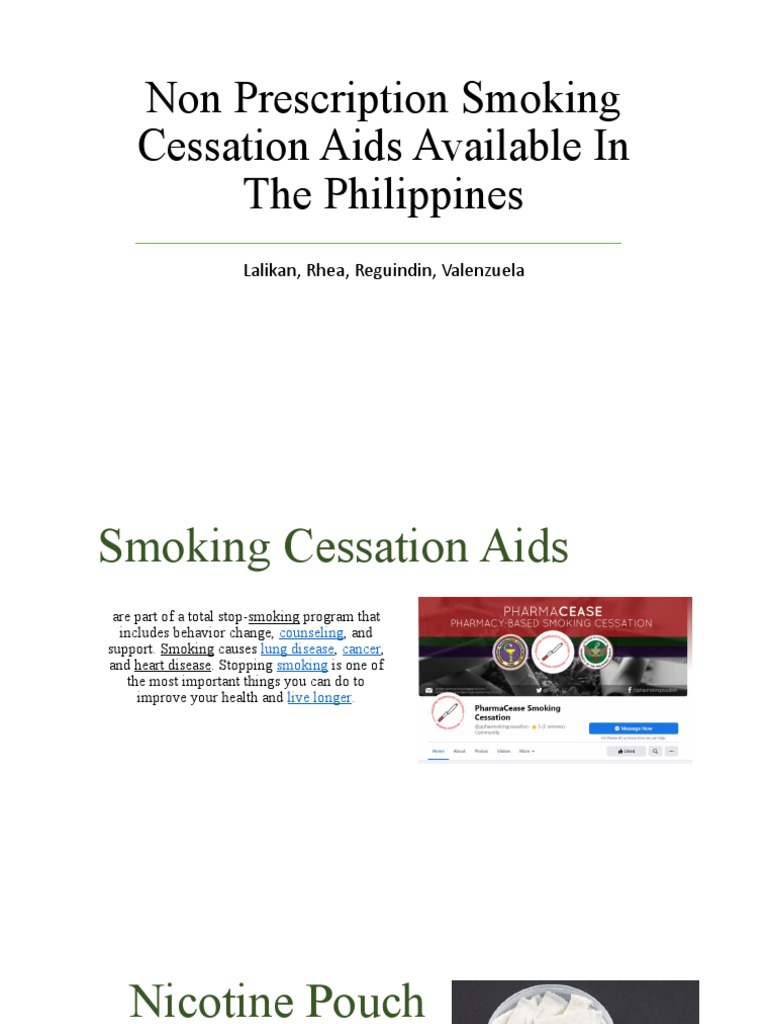 NonPrescription Smoking Cessation Aids Available in the Philippines Nicotine Replacement