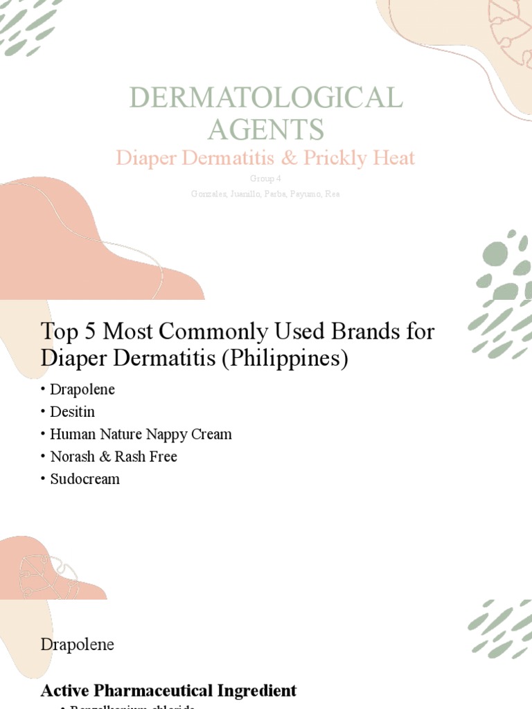 Dermatological Agents Diaper Dermatitis & Prickly Heat PDF Zinc