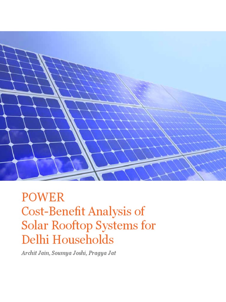 Power CostBenefit Analysis of Solar Rooftop Systems For Delhi