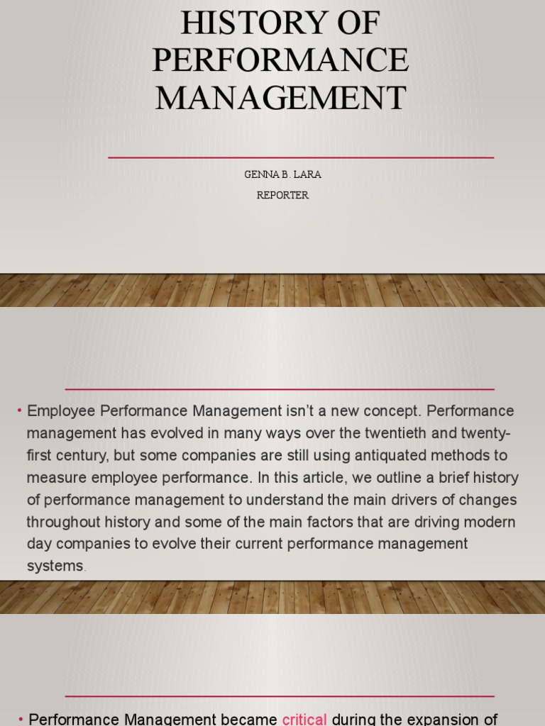 Evolution of Performance Management Systems | PDF | Performance ...