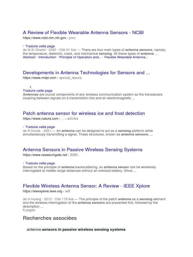 A Review of Flexible Wearable Antenna Sensors | PDF | Antenna (Radio ...