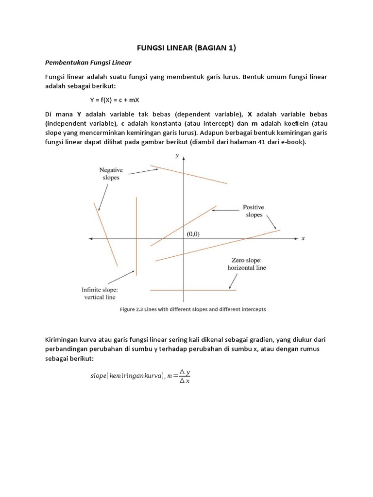 Fungsi Linear Bagian 1 Pdf