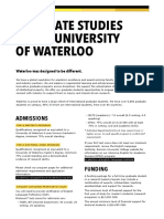 Graduate Studies at The University of Waterloo: Admissions