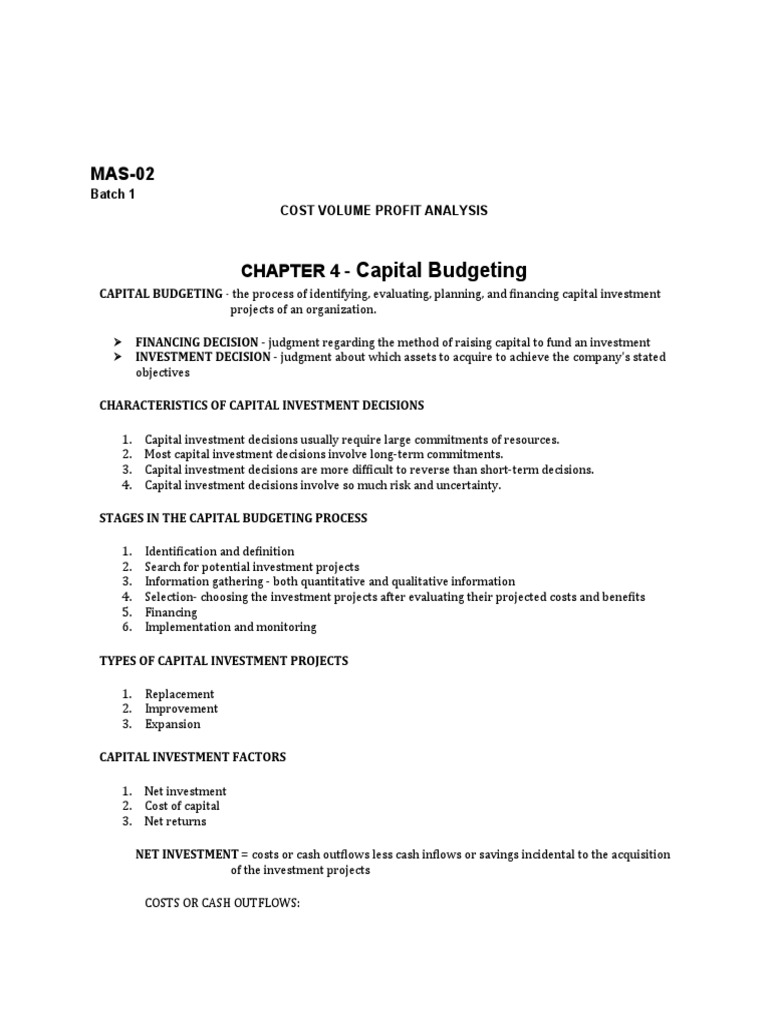 Capital Budgeting Analysis for PCC | PDF | Net Present Value | Present ...