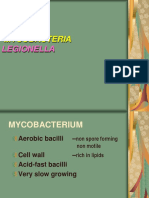 Mycobacteria: Legionella