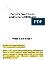 Porters Five Forces and Generic Strategies