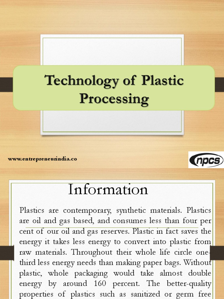 Modern Technology of Plastic Processing Industries 2nd Edition | PDF ...