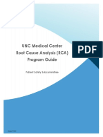 UNC Medical Center Root Cause Analysis (RCA) Program Guide: Patient Safety Subcommittee