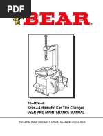 Tyre Changer Instruction Manual | PDF | Tire | Screw