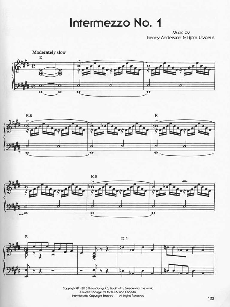 Intermezzo No 1 PDF
