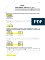 Consolidated Financial Statements (Part 4) : Name: Date: Professor: Section: Score: Quiz