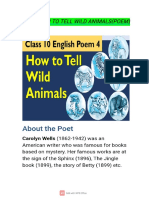 Grade 10-Notes-How To Tell Wild Animals