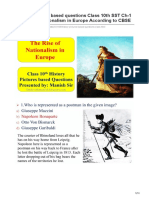 History Pictures Based Questions Class 10th SST Ch-1 The Rise of Nationalism in Europe According To C